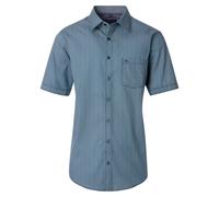 Kurzarmhemd CASAMODA "CASAMODA Freizeithemd Kurzarm Print", Herren, Gr. M, Normalgrößen, blau (dunkles türkis), 100% Baumwolle, bedruckt, lässig geschnitten, Hemden (59720626-M) dunkles türkis
