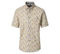 Casa Moda Kurzarmhemd Freizeithemd Kurzarm Print Herren 100% Baumwolle Gelb M