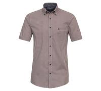 Kurzarmhemd CASAMODA "CASAMODA Freizeithemd Kurzarm Print", Herren, Gr. M, Normalgrößen, rot (hellrot), 100% Baumwolle, bedruckt, comfort fit, Hemden (98605926-M) hellrot