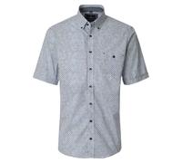 Kurzarmhemd CASAMODA "CASAMODA Freizeithemd Kurzarm Print", Herren, Gr. XL, Normalgrößen, blau, 100% Baumwolle, bedruckt, lässig geschnitten, Hemden (49497166-XL) blau