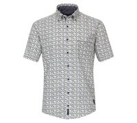 Kurzarmhemd CASAMODA "CASAMODA Freizeithemd Kurzarm Print" Gr. XL, Normalgrößen, blau (dunkelblau) Herren Hemden (98624604-XL) dunkelblau