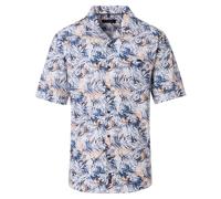 Kurzarmhemd CASAMODA "CASAMODA Freizeithemd Kurzarm Print", Herren, Gr. XL, Normalgrößen, blau (hellblau), 100% Baumwolle, bedruckt, lässig geschnitten, Hemden (81243127-XL) hellblau