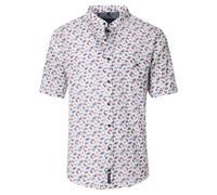 Kurzarmhemd CASAMODA "CASAMODA Freizeithemd Kurzarm Print", Herren, Gr. XL, Normalgrößen, blau (hellblau), 100% Baumwolle, bedruckt, lässig geschnitten, Hemden (22398121-XL) hellblau