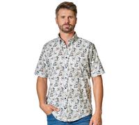 Kurzarmhemd CASAMODA "CASAMODA Freizeithemd Kurzarm Print", Herren, Gr. XXL, Normalgrößen, beige, 100% Baumwolle, bedruckt, lässig geschnitten, Hemden (51561227-XXL) beige