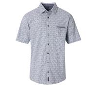 Kurzarmhemd CASAMODA "CASAMODA Freizeithemd Kurzarm Print", Herren, Gr. XXL, Normalgrößen, blau, 100% Baumwolle, bedruckt, lässig geschnitten, Hemden (15099960-XXL) blau