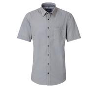 Casa Moda Comfort Fit Hemd Kurzarm blau/gelb