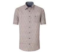 Kurzarmhemd CASAMODA "CASAMODA Freizeithemd Kurzarm Print", Herren, Gr. XXL, Normalgrößen, orange, 100% Baumwolle, bedruckt, lässig geschnitten, Hemden (68589568-XXL) orange