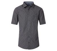 Kurzarmhemd CASAMODA "CASAMODA Freizeithemd Kurzarm Print", Herren, Gr. XXL, Normalgrößen, schwarz, 100% Baumwolle, bedruckt, lässig geschnitten, Hemden (21679909-XXL) schwarz