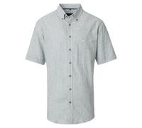 Casa Moda Leinenhemd Herren gestreift Casual Fit 50% Leinen, 50% Baumwolle Hellgrün XXL