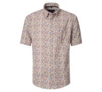 Kurzarmhemd CASAMODA "CASAMODA Leinenhemd Kurzarm Print", Herren, Gr. XXL, Normalgrößen, rot, 55% Leinen, 45% Baumwolle, bedruckt, lässig geschnitten, Hemden (84298063-XXL) rot