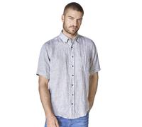 CASAMODA Leinenhemd Kurzarm Uni Casual Fit Short Hellgrau 7XL