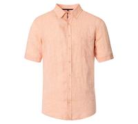 Kurzarmhemd CASAMODA "CASAMODA Leinenhemd Kurzarm uni", Herren, Gr. 7XL, Normalgrößen, orange (hellorange), 100% Leinen, unifarben, lässig geschnitten, Hemden (38700663-7XL) hellorange