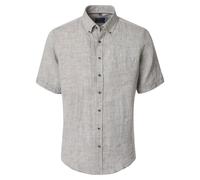 CasaModa Kurzarmhemd Herren Regular Fit Kurzarm Leinen grün, M