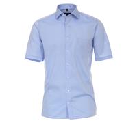CASAMODA Herren Businesshemd Kurzarm uni Modern Fit, blau, 42 Hellblau