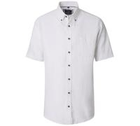 Kurzarmhemd - Casual Fit - Button Down - Leinen-Mix - weiß Casa Moda