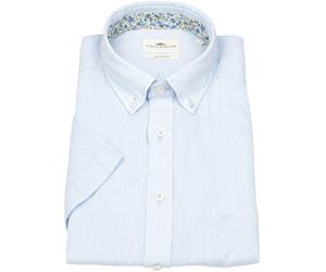 Kurzarmhemd - Casual Fit - Leinen - Button Down Kragen - hellblau Fynch-Hatton
