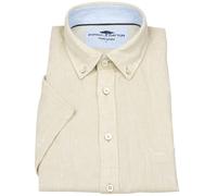 Kurzarmhemd - Casual Fit - Leinen - Button Down Kragen - hellbraun Fynch-Hatton