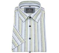Kurzarmhemd - Casual Fit - Leinen-Mix - Streifen - mehrfarbig Casa Moda