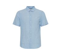 Kurzarmhemd CASUAL FRIDAY "Kurzarmhemd CFAksel", Herren, Gr. M, N-Gr, blau (silber lake blau), Obermaterial: 55% Leinen LI. 45% Baumwolle CO., Hemden (64173768-M) silber lake blau
