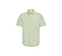 Kurzarmhemd CASUAL FRIDAY "Kurzarmhemd CFAksel", Herren, Gr. M, N-Gr, grün (swamp), Obermaterial: 55% Leinen LI. 45% Baumwolle CO., Hemden (36964239-M) swamp