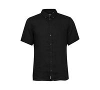 Kurzarmhemd CASUAL FRIDAY "Kurzarmhemd CFAton", Herren, Gr. 3XL, N-Gr, schwarz (schwarz beauty), Obermaterial: 100% Leinen LI., Hemden (92156768-XXXL) schwarz beauty