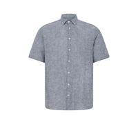 Kurzarmhemd CASUAL FRIDAY "Kurzarmhemd CFAton", Herren, Gr. L, N-Gr, blau (schwarz navy), Obermaterial: 100% Leinen LI., Hemden (37150429-L) schwarz navy