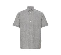Kurzarmhemd CASUAL FRIDAY "Kurzarmhemd CFAton", Herren, Gr. M, N-Gr, braun (demitasse melange), Obermaterial: 100% Leinen LI., Hemden (97985504-M) demitasse melange