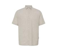 Kurzarmhemd CASUAL FRIDAY "Kurzarmhemd CFAton", Herren, Gr. XL, N-Gr, grau (plaza taupe melange), Obermaterial: 100% Leinen LI., Hemden (11161515-XL) plaza taupe melange