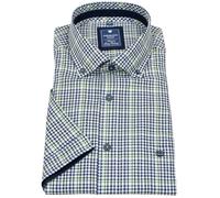 Kurzarmhemd - Comfort Fit - Button Down Kragen - kariert - blau / grün Redmond