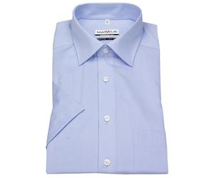 Kurzarmhemd - Comfort Fit - Chambray - hellblau Marvelis