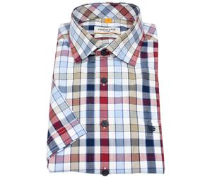 Kurzarmhemd - Comfort Fit - kariert - rot Redmond