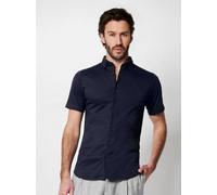 Kurzarmhemd DESOTO "Jerseyhemd Casual Modern Button Down halbarm", Herren, Gr. L, N-Gr, blau (solid true navy), Jersey, Obermaterial: 100% Baumwolle, unifarben, slim fit normal, Rundhals, Raglanärmel 