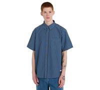 Kurzarmhemd ELEMENT "Regular Button Down", Herren, Gr. M, blau (riviera, offschwarz), Obermaterial: 100% Baumwolle., Hemden (67681217-M) riviera, offschwarz