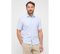 Kurzarmhemd ETERNA "COMFORT FIT", Herren, Gr. 45, Normalgrößen, blau (himmelblau), Twill, 59% Baumwolle, 41% Leinen, normal, Hemden Kurzarmhemd, EASY IRON (bügelleicht) (32274907-45)