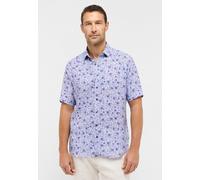 Kurzarmhemd ETERNA "MODERN FIT", Damen, Gr. 40, Normalgrößen, blau, 100% Leinen, tailliert, Hemden Kurzarmhemd, EASY IRON (bügelleicht) (56493328-40)