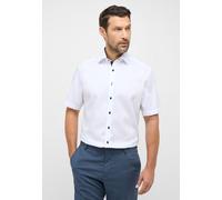 eterna Kurzarmhemd MODERN FIT Pinpoint unifarben Weiß W40