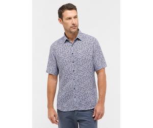Kurzarmhemd ETERNA "MODERN FIT", Herren, Gr. 44, Normalgrößen, navy, 100% Leinen, tailliert, Hemden, EASY IRON (bügelleicht) (82735457-44) navy