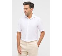 Kurzarmhemd ETERNA "MODERN FIT", Herren, Gr. 48, Normalgrößen, weiß, Twill, 59% Baumwolle, 41% Leinen, tailliert, Hemden Kurzarmhemd, EASY IRON (bügelleicht) (21073825-48)