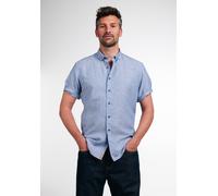 Kurzarmhemd ETERNA "REGULAR FIT", Herren, Gr. S, US-Größen, hellblau, 32% Baumwolle, 54% Leinen, 14% Lyocell, normal, Hemden Kurzarmhemd, EASY IRON (bügelleicht) (24888636-S)