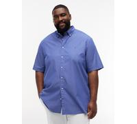 Kurzarmhemd "FLEX POPLIN", Herren, Gr. XXL, N-Gr, wedge blau, stripe, Web, Obermaterial: 100% Baumwolle, TOMMY HILFIGER BIG & TALL, regular fit normal, Rundhals, eingesetzt abgesteppte Kante, Hemden,