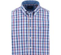 Kurzarmhemd FYNCH-HATTON, Herren, Gr. 3XL, N-Gr, lila (berry), Web, Obermaterial: 100% Baumwolle, kariert, normal hüftbedeckend, Rundhals, Hemden (37569045-XXXL) berry