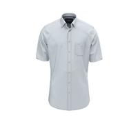 Kurzarmhemd FYNCH-HATTON, Herren, Gr. 4XL, N-Gr, blau (summer breeze), Web, Obermaterial: 100% Baumwolle, unifarben, normal hüftbedeckend, Rundhals, Hemden, mit Brusttasche und Logo-Print (90819609-4X