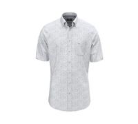 Kurzarmhemd FYNCH-HATTON, Herren, Gr. 4XL, N-Gr, new breeze, Web, Obermaterial: 100% Baumwolle, bedruckt, regular fit normal, ohne Ausschnitt, gerader Abschluss, Hemden, mit Logo Stickerei (16788557-4
