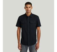 Kurzarmhemd G-STAR "Marine Slim Shirt", Herren, Gr. S, N-Gr, salute gd, Web, Obermaterial: 100% Baumwolle, schmal, abgesteppte Kante, Hemden, mit aufgesetzten Taschen (27859925-S) salute gd