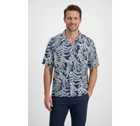 Kurzarmhemd HUGO UNDERWEAR, Herren, Gr. L (52), N-Gr, open blau 461, Obermaterial: 100% Viskose, relaxed fit, V-Ausschnitt, Hemden, relaxed fit, gemustert, mit Blumen-Print (85352965-L) open blau 461