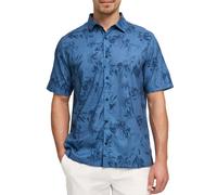 Kurzarmhemd INDICODE "INBloomer", Herren, Gr. XL, N-Gr, dk denim, Web, Obermaterial: 55% Baumwolle, 45% Viskose, unifarben, regular fit, Hemden (93257425-XL) dk denim