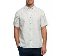 Kurzarmhemd INDICODE "INTryp Short Sleeve", Herren, Gr. M, N-Gr, pastel blau, Web, Obermaterial: 55% Leinen, 45% Baumwolle, unifarben, regular fit, Hemden (53958864-M) pastel blau