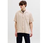 Jack & Jones Ebradley Striped Resort Kurzarmhemd M Moonbeam