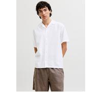 Jack & Jones Summer Linen Blend Resort Kurzarmhemd XL White