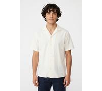Kurzarmhemd JACK & JONES "JJETYSON RESORT SHIRT SS SN", Herren, Gr. M, N-Gr, weiß (cloud dancer), Web, Obermaterial: 100% Baumwolle, unifarben, normal, V-Ausschnitt, Hemden, mit Resort-Kragen (4102182